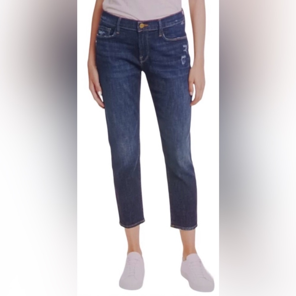 FRAME Denim Le Garcon crop in covant Mid-Rise Boyfriend Jean - Size 24
